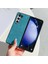 Samsung Galaxy Z Fold5 5g Kılıf Deri Kaplamalı Pc Tüvit Desenli Ince Telefon Kapağı-Mavi (Yurt Dışından) 1