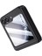 Samsung Galaxy Z Flip6 5g Kılıf Menteşe Koruma Pc Telefon Kapağı Temperli Cam Arka Ekran Filmi-Siyah (Yurt Dışından) 2
