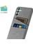Samsung Galaxy M55 5g Kılıf Çift Kart Yuvalı Pc+Kumaş Telefon Kapağı-Açık Gri (Yurt Dışından) 2