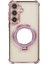 Samsung Galaxy S24+YAN Kalp Desenli Kılıf Aynalı Kickstand Tpu Telefon Kılıfı-Pembe (Yurt Dışından) 1