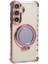 Samsung Galaxy S24+YAN Kalp Desenli Kılıf Aynalı Kickstand Tpu Telefon Kılıfı-Pembe (Yurt Dışından) 3