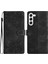 Samsung Galaxy S23+CEP Telefonu Kılıfı Pu Deri Baskılı Desenli Cüzdan Telefon Kapağı-Siyah (Yurt Dışından) 1