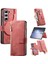 Samsung Galaxy Z Fold6 5g Kılıf Fermuarlı Kese ile Ayrılabilir Pu+Tpu Cüzdan Telefon Kılıfı-Pembe (Yurt Dışından) 1
