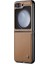 Caseme Samsung Galaxy Z Flip5 5g Kılıf Litchi Texture Deri + Pc Telefon Kapağı-Kahverengi (Yurt Dışından) 2