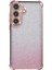 Samsung Galaxy S24 Tpu Kılıf Aşk Kalp Desenli Çerçeve Simli Telefon Kapağı-Pembe (Yurt Dışından) 1