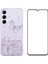 Wanlonfeng Aw Serisi Samsung Galaxy A35 5g Kılıf Sparkle Tpu Telefon Kapağı Temperli Cam Filmi-Mor (Yurt Dışından) 1