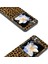 Samsung Galaxy Z Flip6 5g Kılıf Siyah Kenar Pu+Pc Leopar Desenli Telefon Kapağı-Altın (Yurt Dışından) 2