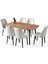 Milano Mdf Açılır Mutfak Masa 6 Lı Sandalyeli Takım 75x130cm 1