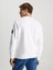 Erkek Badge Bisiklet Yaka Sweatshirt - Beyaz 4