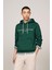 Erkek Tommy Logo Baskılı Sweatshirt-Yeşil 1