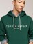 Erkek Tommy Logo Baskılı Sweatshirt-Yeşil 3