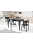 Alfa Mdf Açılır Mutfak Masa Sandalyeli Takım 75x130cm 1