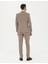 Erkek Bej Çizgili Ekstra Slim Fit Yün Takım Elbise 50274534-VR011 5