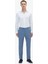 Beyaz Düz Slim Fit Dokuma Klasik %100 Pamuk Gömlek 2