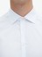 Beyaz Düz Slim Fit Dokuma Klasik %100 Pamuk Gömlek 4