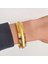 Bz 22 Ayar Altın Kaplama 15 mm Dikey Çizgili Bilezik BLZ-1104 2
