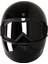 Motosiklet Retro Kask Harley Cafe Racer Vespa Modüler ve Anti Uv Cross Gözlüklü Motor Kaskı Siyah 3
