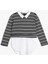 Gömlek Detaylı Sweatshirt Çift Kumaş Detaylı 1