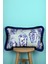Saks Püsküllü, Çini Vazo Desen(Mint), Dekoratif 30x50 Cm Dikdörtgen Kırlent Kılıfı 1
