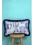 Saks Püsküllü, Çini Vazo Desen(Mint), Dekoratif 30x50 Cm Dikdörtgen Kırlent Kılıfı 2