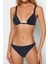 Moda Düz Atma Kap Üçgen Normal Bel Slip Lacivert Üçgen Simli Regular Bikini Takımı 4