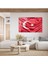 Kırmızı Dalgalı Türk Bayrağı Cam Tablo Red Wavy Turkish Flag Glass Painting 3