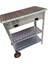 Paslanmaz Kömürlü Mangal Tekerlekli 40 x 80 cm Çift Sehpalı 1