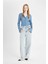 Coool Fitted Basic Düz Düğmeli Uzun Kollu Crop Gömlek A0012AX24AU 2