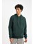 Regular Fit Kapüşonlu Kanguru Cepli İçi Yumuşak Tüylü Basic Düz Sweatshirt X8283AZ24AU 4