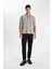 %100 Pamuk Regular Fit Polo Yaka Basic Düz Kısa Kollu Tişört D4814AX24SM 2