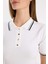 Regular Fit Polo Yaka Düğmeli Basic Düz Kısa Kollu Triko Kazak D3300AX24AU 4