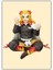 Demon Slayer Anime Rengoku Onigiri Duvar Posteri - Çerçevesiz 1