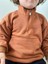Unisex Fermuarlı Dik Yaka Kanguru Cepli Çocuk Çocuk Sweatshirt 5