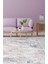 Romantik 02436b Gri Mavi Modern Saçaklı Halı 1