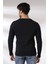 Compact Penye Likralı Slim Fit Uzun Kol Bisiklet Yaka T-Shirt 19649 Siyah 4