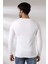Compact Penye Likralı Slim Fit Uzun Kol Bisiklet Yaka T-Shirt 19649 Beyaz 4
