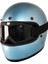 Motosiklet Retro Kask Harley Cafe Racer Vespa Modüler ve Anti Uv Gözlüklü Motor Kaskı Turkuaz 2