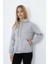 Kız Çocuk Mor Basic Uzun Kol Kapüşonlu Sweatshirt 19187 1