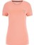 Kadın Küçük Üçgen Logolu T-Shirt-Pembe 5
