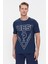 Erkek Guess Üçgen Desenli T-Shirt / Mavi 1