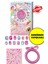 Unicorn Figürlü Stickerlı Toka & Bilezikli Kendinden Yapışkanlı Dazzle Nails Takma Tırnak Seti 1
