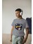 Erkek Çocuk Pamuk Space Baskılı Kısa Kol Tshirt 1