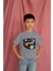 Erkek Çocuk Pamuk Space Baskılı Kısa Kol Tshirt 3