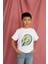 Erkek Çocuk Pamuk Tenis Raket Baskılı Kısa Kol Tshirt 3