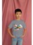 Erkek Çocuk Pamuk Uçak Baskılı Kısa Kol Tshirt 3