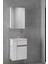 Raflı Miniço Ebeveyn 50 cm x 32 cm Ayna Dolaplı Lavabolu Mdf Banyo Dolabı Seti**hazır Kurulu** 2