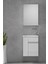 Raflı Miniço Ebeveyn 50 cm x 32 cm Ayna Dolaplı Lavabolu Mdf Banyo Dolabı Seti**hazır Kurulu** 3