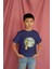 Erkek Çocuk Pamuk Zürafa Baskılı Kısa Kol Tshirt 3
