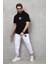 Kapşonlu Oversize T-Shirt Takım - Siyah 2