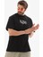 Unisex Bisiklet Yaka Baskılı Oversize T-Shirt - Siyah 2